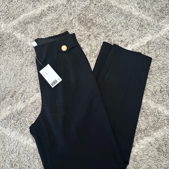 H&M Black Trousers with Gold Accent - Picture 1 of 3